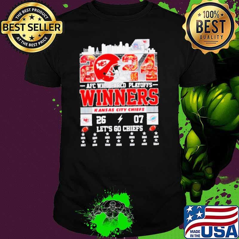 2024 AFC Wild Card Playoffs Winners Kansas City Chiefs let’s go Chiefs s Unisex 2024 AFC Wild Card Playoffs Winners Kansas City Chiefs let’s go Chiefs s Unisex