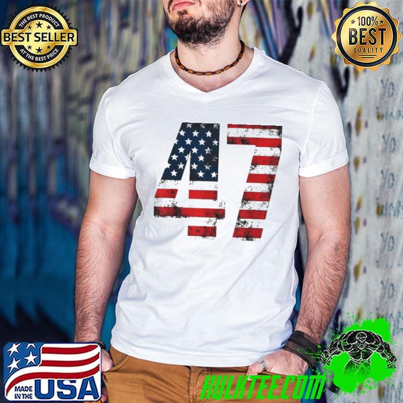 2024 American Flag America 45 47 President Donald Trump Shirt Guys V Neck 2024 American Flag America 45 47 President Donald Trump Shirt Guys V Neck