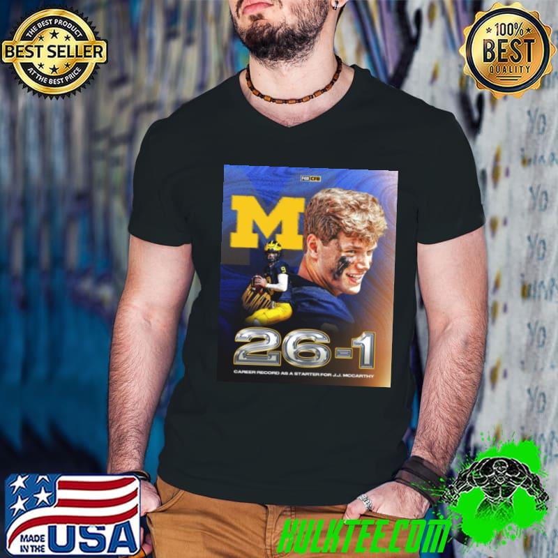 26 1 Career Record As Starter For J.J McCarthy Shirt Guys V Neck 26 1 Career Record As Starter For J.J McCarthy Shirt Guys V Neck