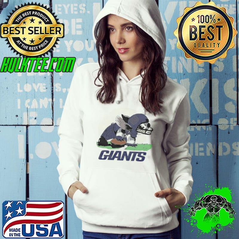 Angry Stitch Character Player New York Giants Football Logo Shirt