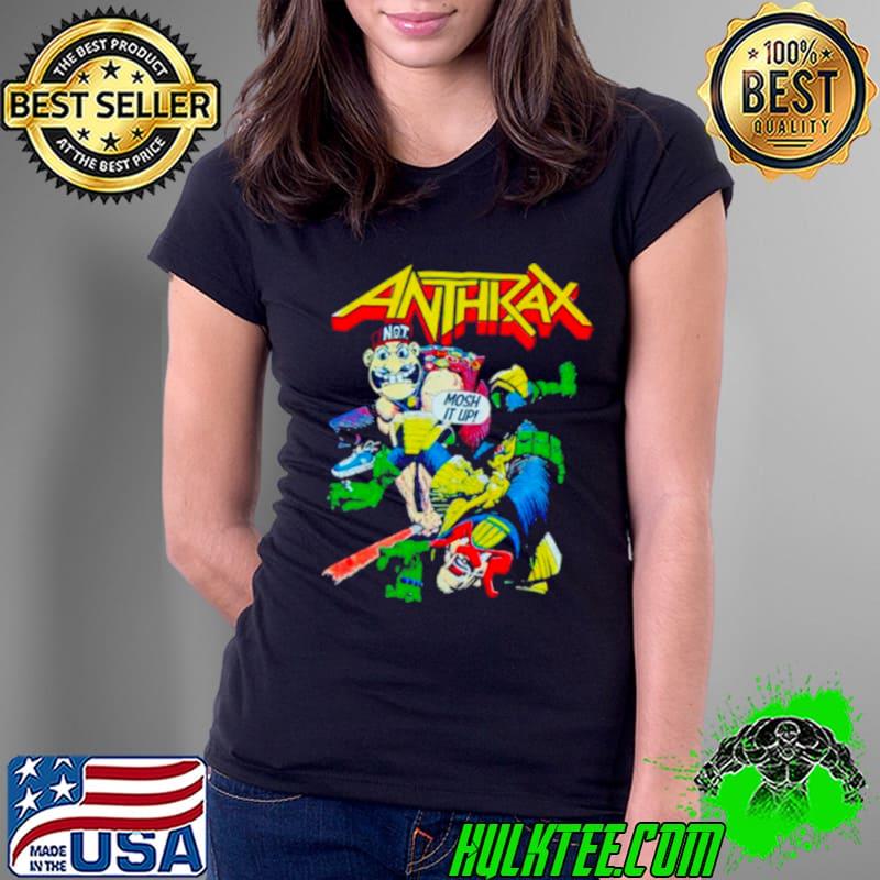 Anthrax not man judge dredd mosh it up s Ladies Tee Anthrax not man judge dredd mosh it up s Ladies Tee