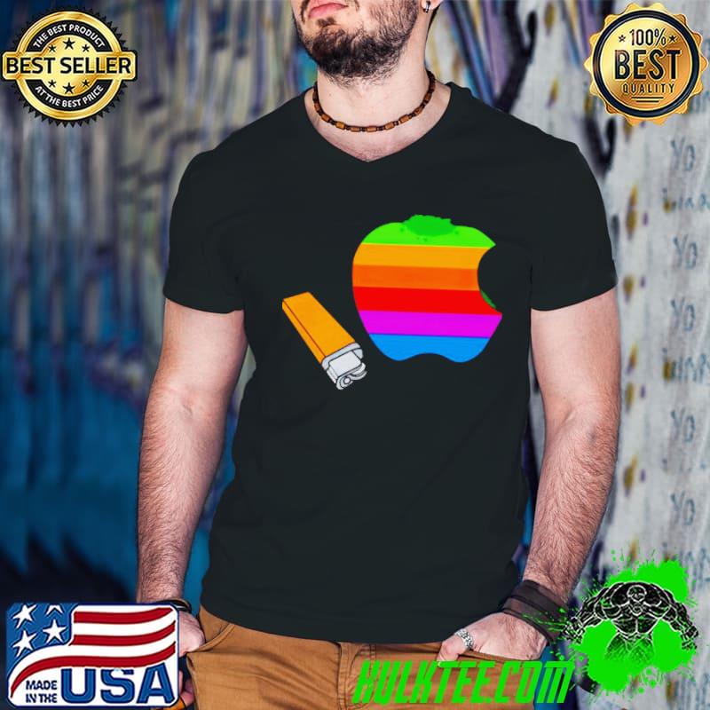 Apple pipe logo s Guys V Neck Apple pipe logo s Guys V Neck