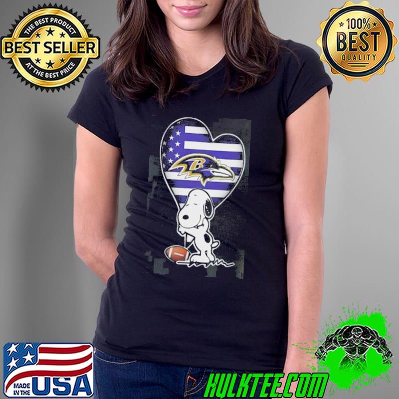 Baltimore Ravens Snoopy Love Football Sports 2024 Shirt Ladies Tee Baltimore Ravens Snoopy Love Football Sports 2024 Shirt Ladies Tee