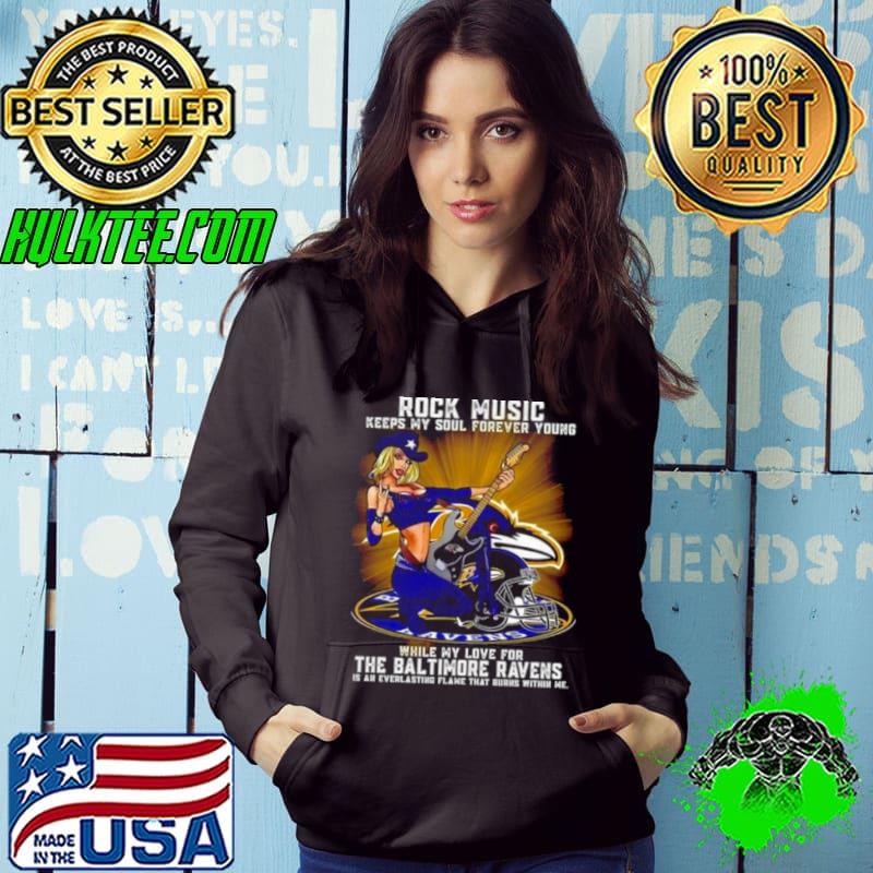 Best baltimore Ravens Rock Music Keep My Soul Forever Young 2024 Shirt