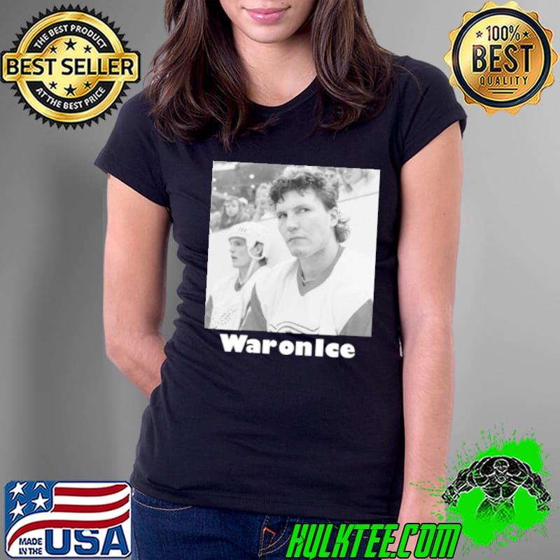 Bob Probert Detroit Red Wings war on ice shirt