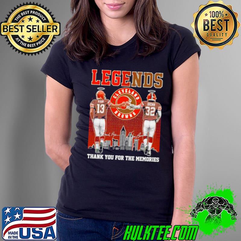 Browns Legends Frank Ryan Jim Brown Thank You For The Memories Shirt