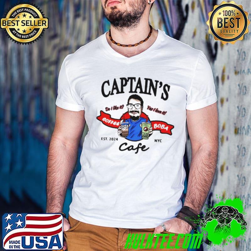 Captain’s do you like it coffee yet I love it Boba cafe s Guys V Neck Captain’s do you like it coffee yet I love it Boba cafe s Guys V Neck