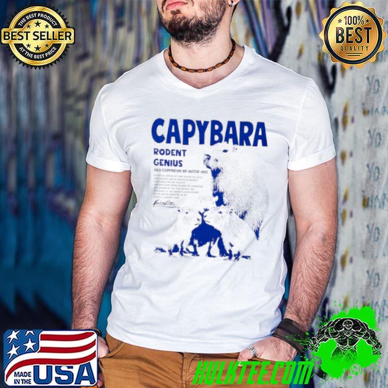Capybara Rodent Genius Shirt Guys V Neck Capybara Rodent Genius Shirt Guys V Neck