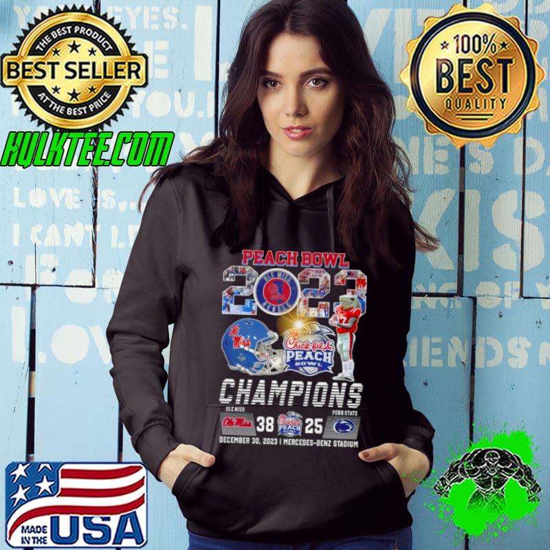 Chick Fil Peach Bowl 2023 Champions Ole Miss Rebels 38 25 Penn State Nittany Lions Shirt