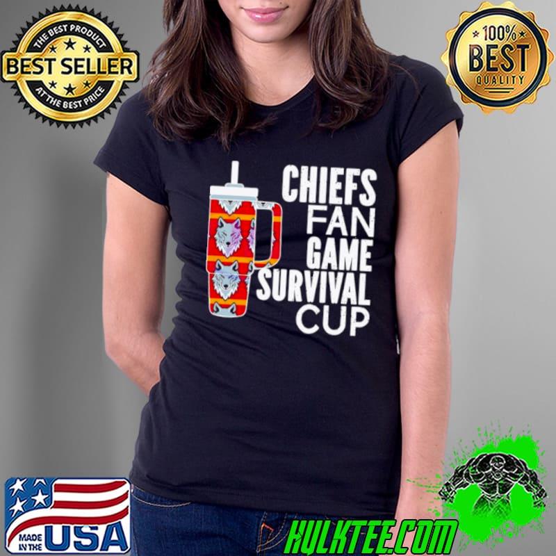 Chiefs fan game survival cup shirt