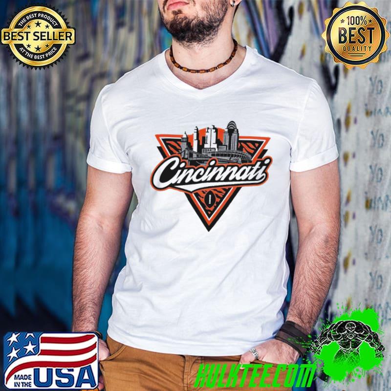 Cincinnati Bengals football skyline s Guys V Neck Cincinnati Bengals football skyline s Guys V Neck