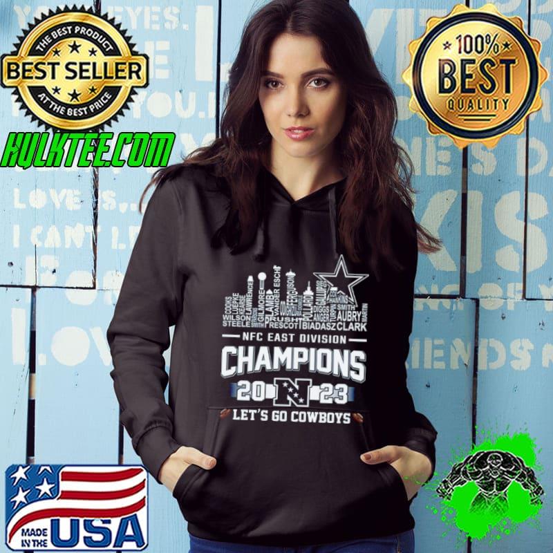 Cowboys 2023 NFC East Division Champions Let’s Go Cowboys Skyline Shirt