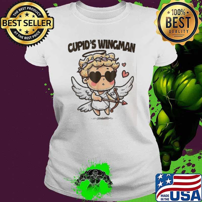 Cupid’s Wingman Watercolor Style Valentine’s Day Shirt