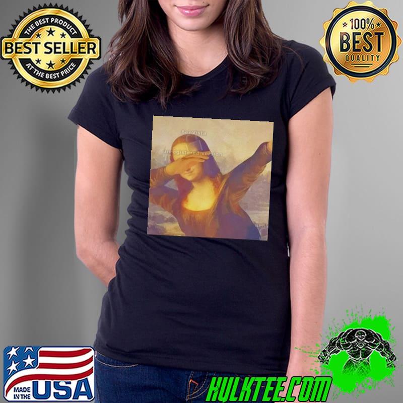 Dabbing Mona Lisa s Ladies Tee Dabbing Mona Lisa s Ladies Tee