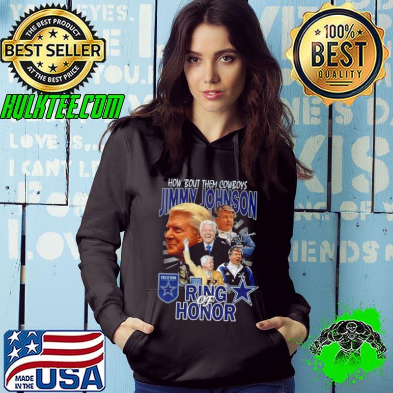 Dallas Cowboys How ‘Bout Them Cowboys Jimmy Johnson Ring Of Honor Shirt