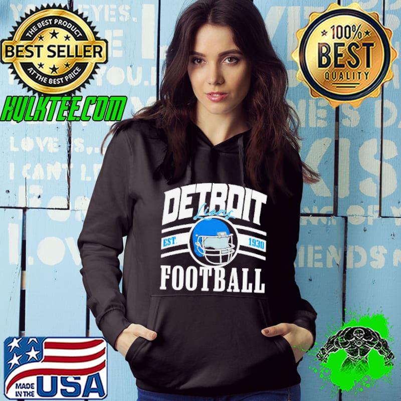 Detroit Lions Football Helmet Est 1930 logo retro shirt