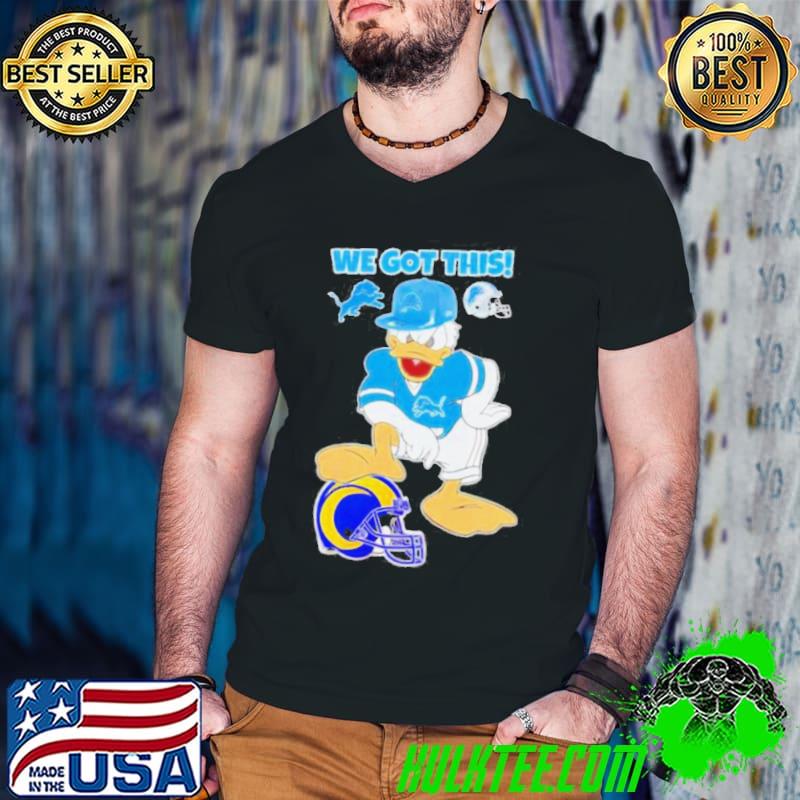 Detroit Lions we got this Donald Duck stomp Los Angeles Rams s Guys V Neck Detroit Lions we got this Donald Duck stomp Los Angeles Rams s Guys V Neck