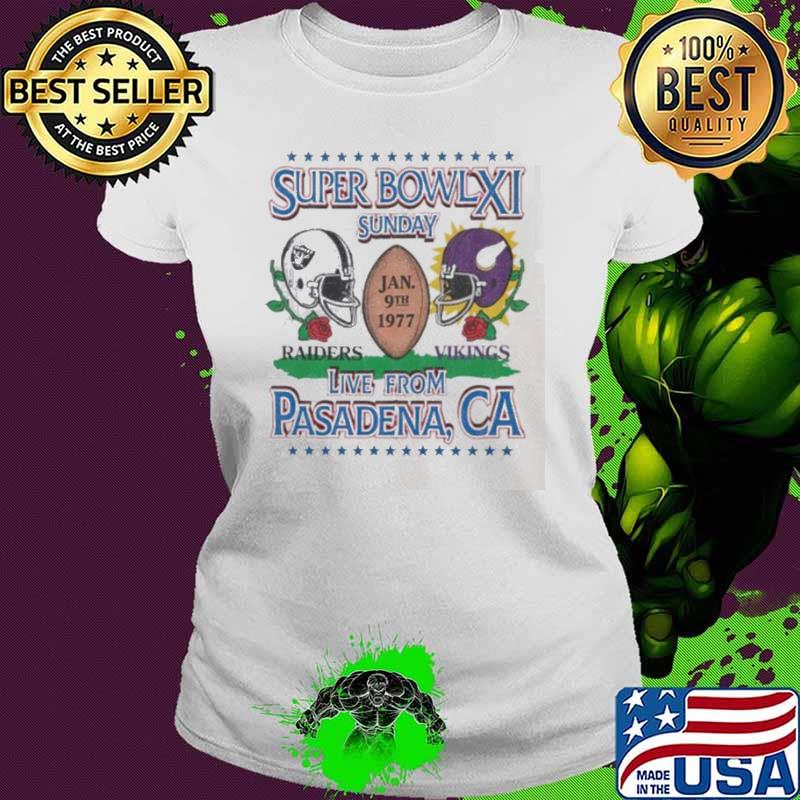 Dueling Super Bowl XI Las Vegas Raiders vs Minnesota Vikings 1977 shirt