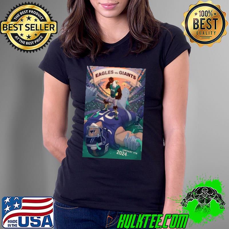 Eagles Vs Giants Poster MetLife Stadium East Rutherford, Nj January 7th, 2024 Shirt