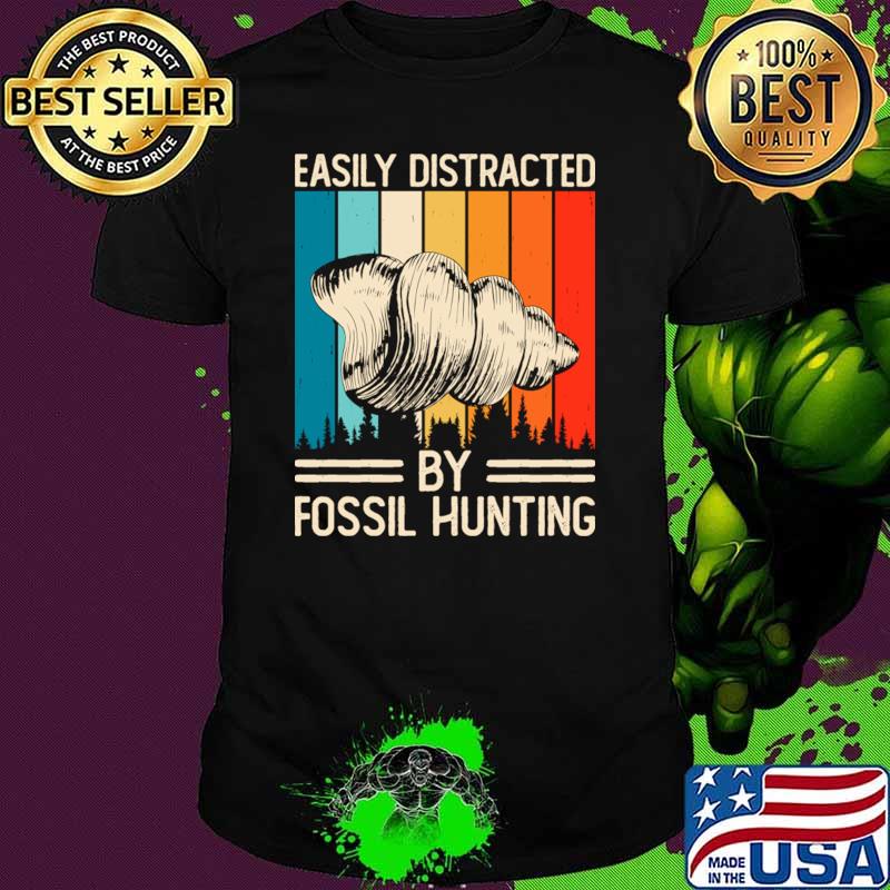 Easily Distracted By Fossil Hunting Vintage T-Shirt