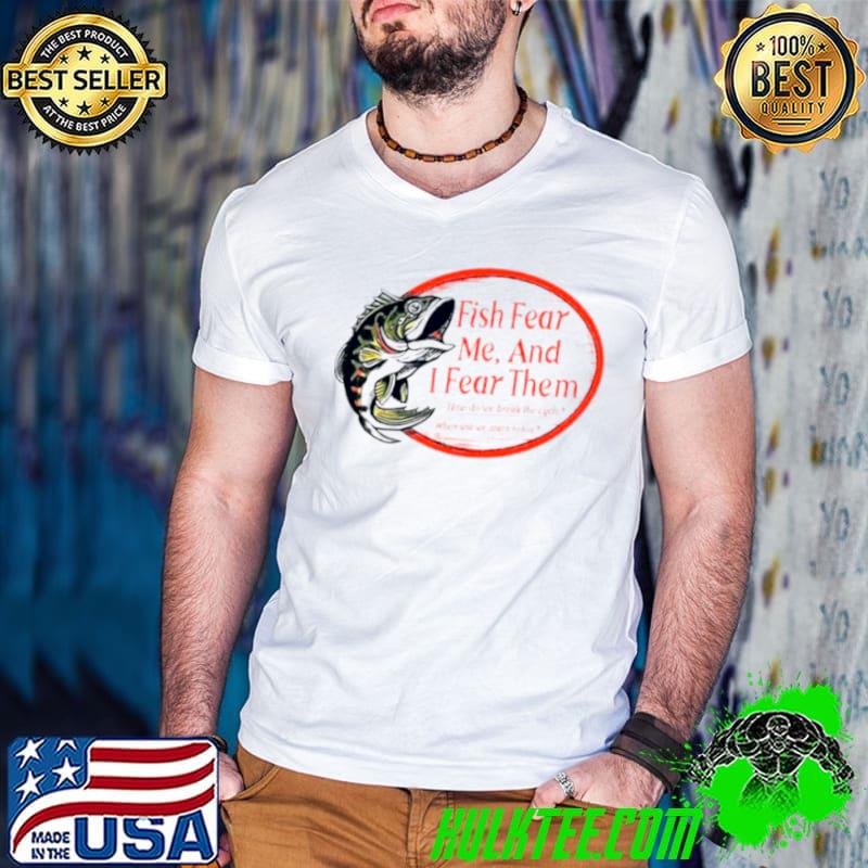 Fish fear me and I fear them tackle your fears s Guys V Neck Fish fear me and I fear them tackle your fears s Guys V Neck