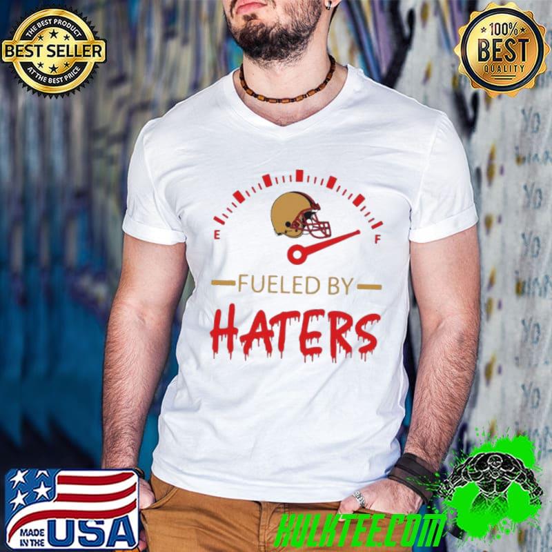 Fueled by Haters Kansas City 49ers helmet s Guys V Neck Fueled by Haters Kansas City 49ers helmet s Guys V Neck
