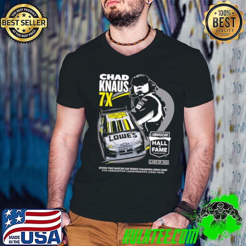 Funny chad Knaus Checkered Flag Sports Black Nascar Hall Of Fame Class Of 2024 shirt