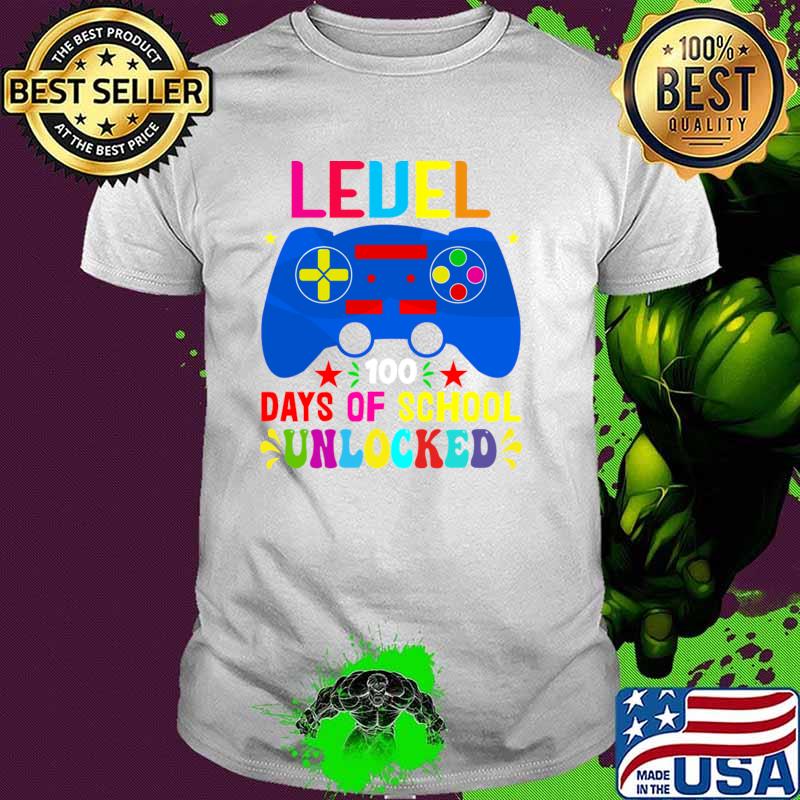 Game Controller Level 100 Days Of School Unlocked T-Shirt