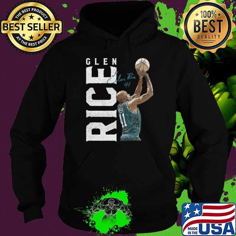 Glen rice vertical American former professional basketball player signature T-Shirt
