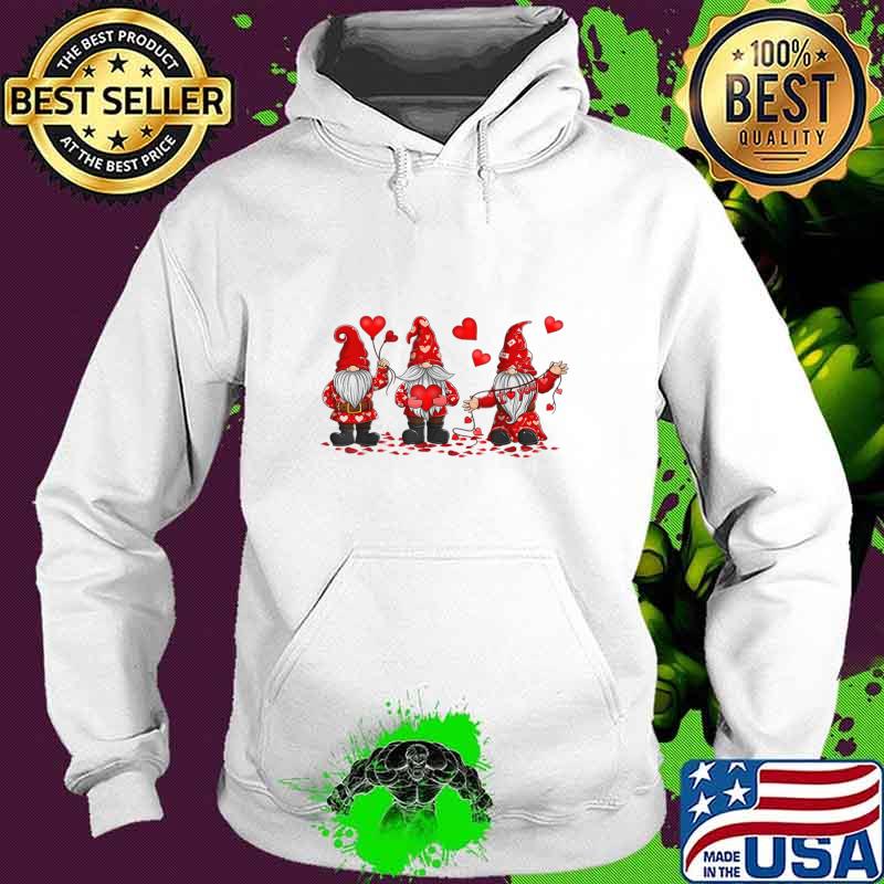 Gnome Valentines Day Three Gromies Love Hearts T-Shirt Hoodie Gnome Valentines Day Three Gromies Love Hearts T-Shirt Hoodie