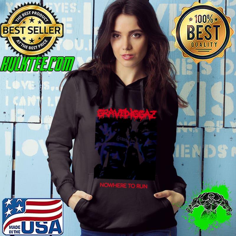 Gravediggaz Nowhere To Run 90s Hip Hop Black Men Fashion For Women Old Fashioned Trending Tee Girls shirt
