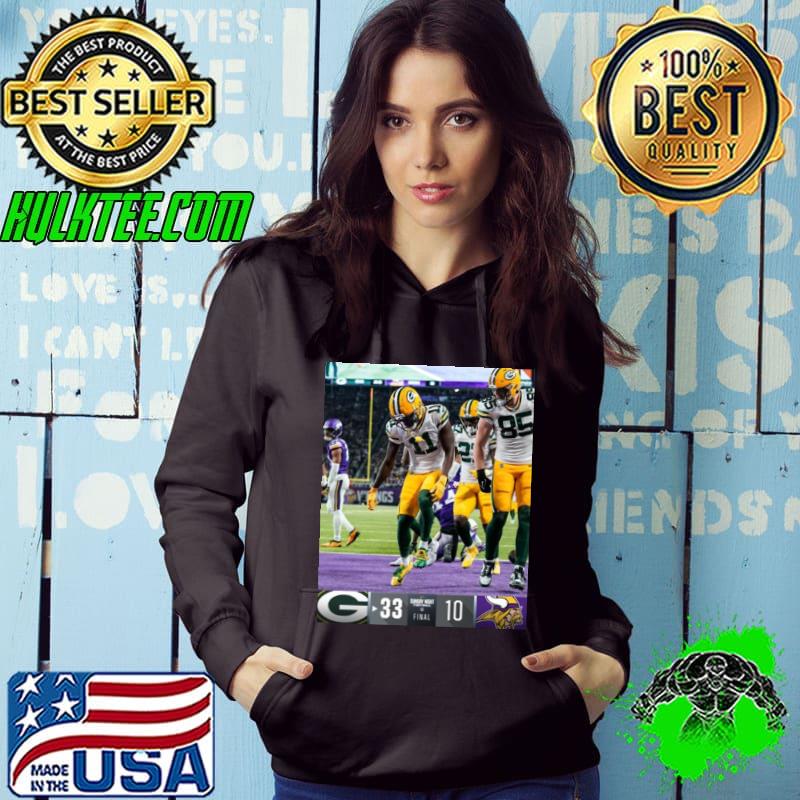 Green Bay Packers Win 33 10 Minnesota Vikings NFL 2024 Gameday Final Score Shirt