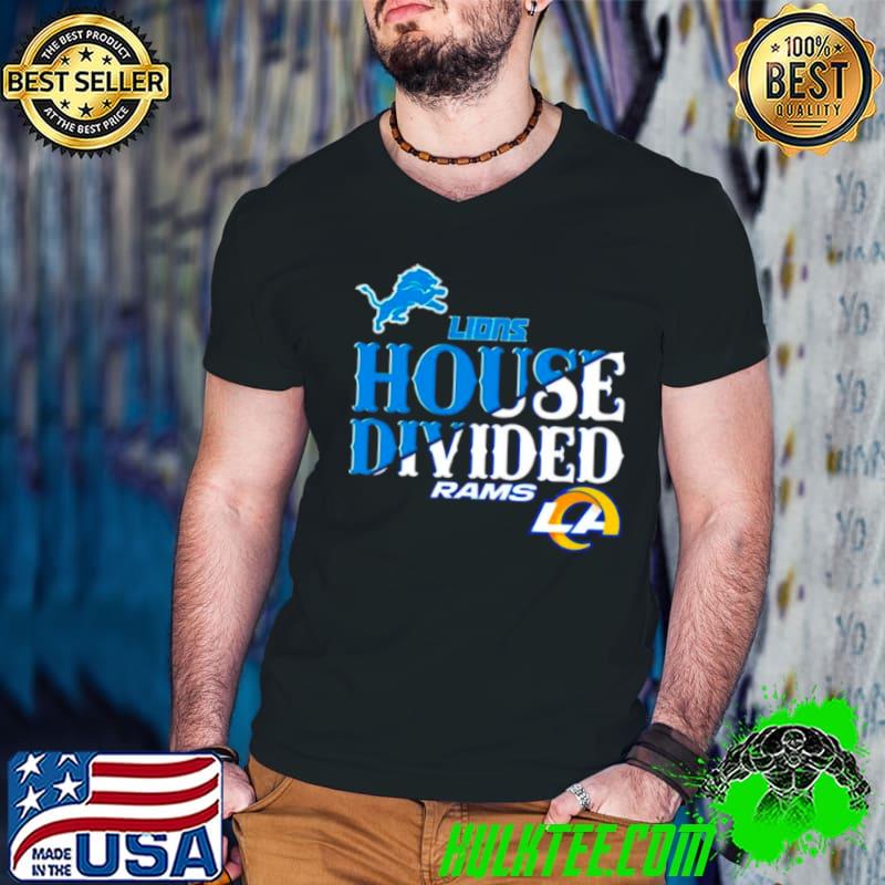 House Divided Detroit Lions vs Los Angeles Rams s Guys V Neck House Divided Detroit Lions vs Los Angeles Rams s Guys V Neck