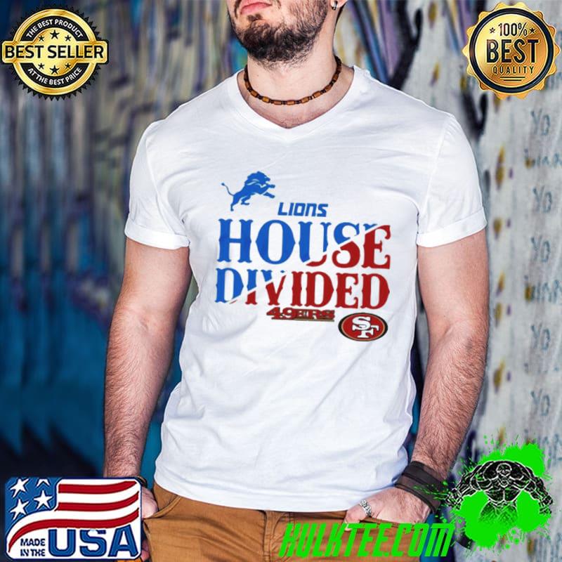 House divided Detroit Lions vs San Francisco 49ers football s Guys V Neck House divided Detroit Lions vs San Francisco 49ers football s Guys V Neck