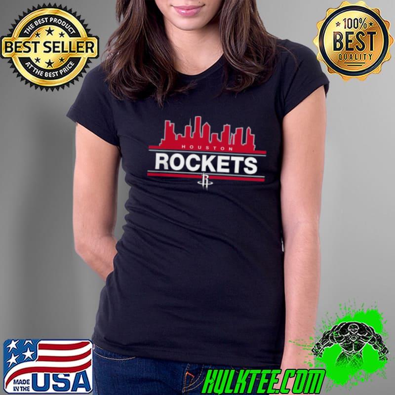 Houston Rockets Merch New Era Houston Rockets Skyline Shirt Ladies Tee Houston Rockets Merch New Era Houston Rockets Skyline Shirt Ladies Tee
