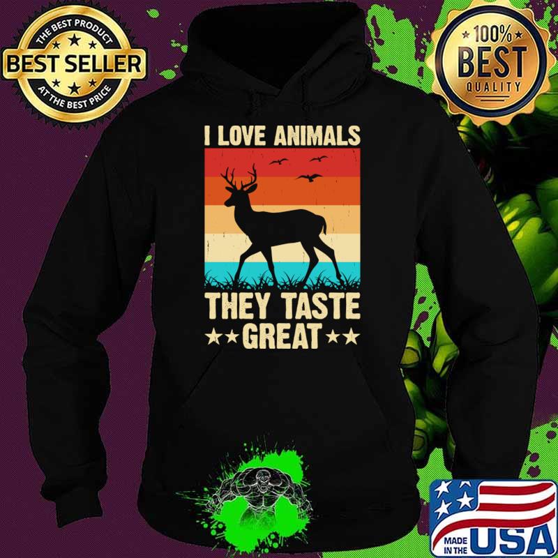 I Love Animals They Taste Great Deer Vintage Stars T-Shirt Hoodie I Love Animals They Taste Great Deer Vintage Stars T-Shirt Hoodie