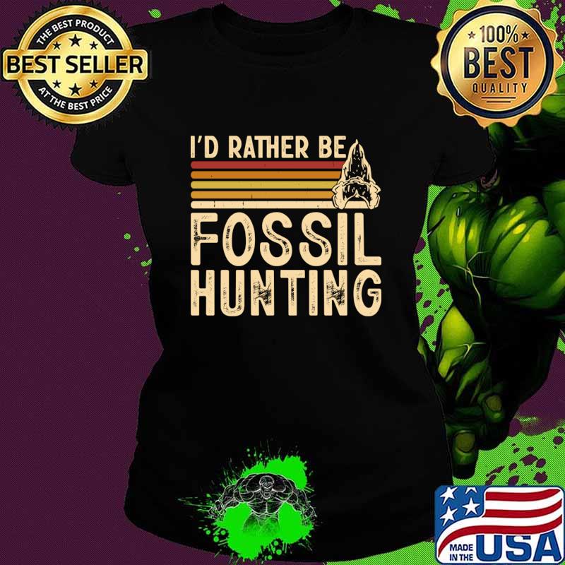 I'd Rather Be Fossil Hunting Retro T-Shirt