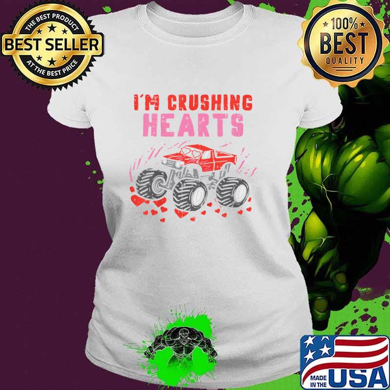 I'm Crushing Hearts I Crush Hearts Monster Truck Valentines Day T-Shirt