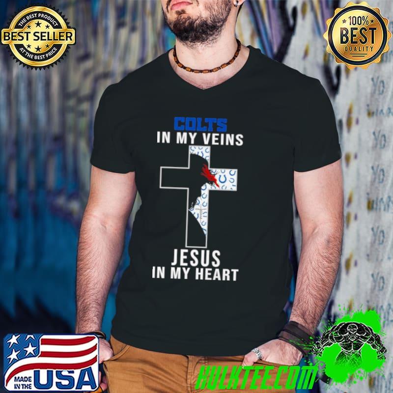 Indianapolis Colts NFL In My Veins Jesus In My Heart Cross 2024 Shirt Guys V Neck Indianapolis Colts NFL In My Veins Jesus In My Heart Cross 2024 Shirt Guys V Neck