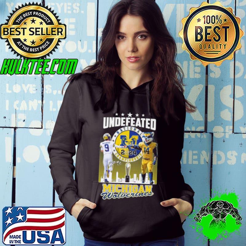 J.J. McCarthy And Mascot Undefeated National Champions Michigan Wolverines Signature Shirt