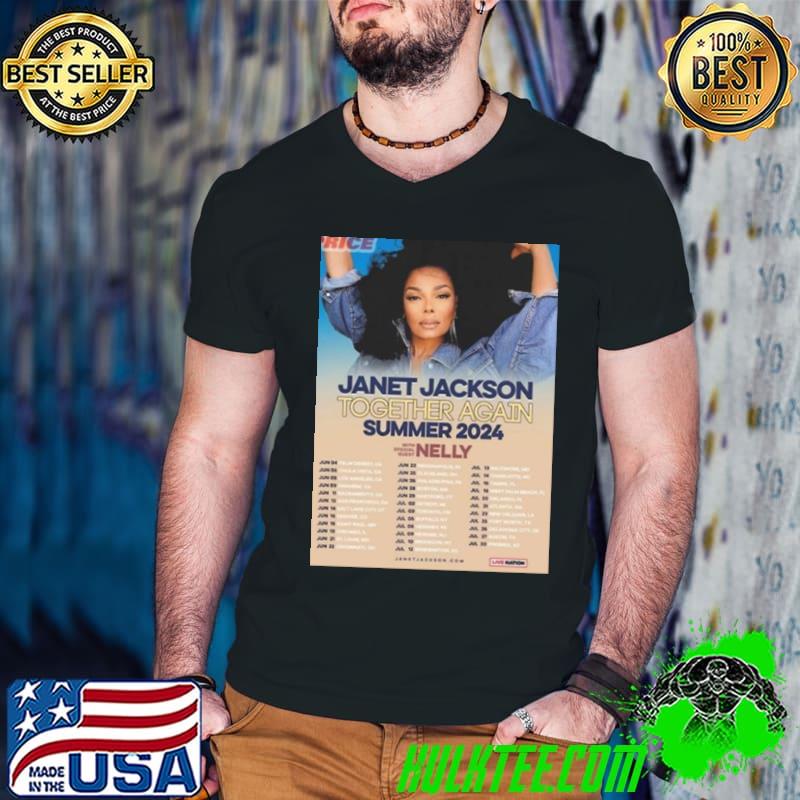 Janet Jackson Together Again Summer Dates Tour 2024 s Guys V Neck Janet Jackson Together Again Summer Dates Tour 2024 s Guys V Neck