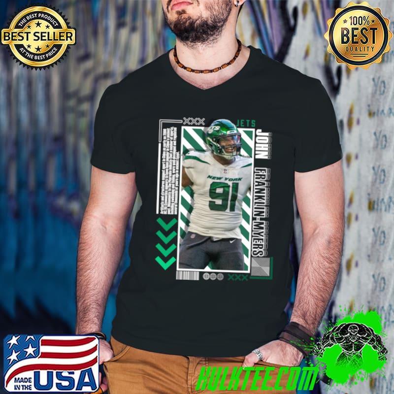 John Franklin-Myers American football defensive end for the New York Jets T-Shirt Guys V Neck John Franklin-Myers American football defensive end for the New York Jets T-Shirt Guys V Neck
