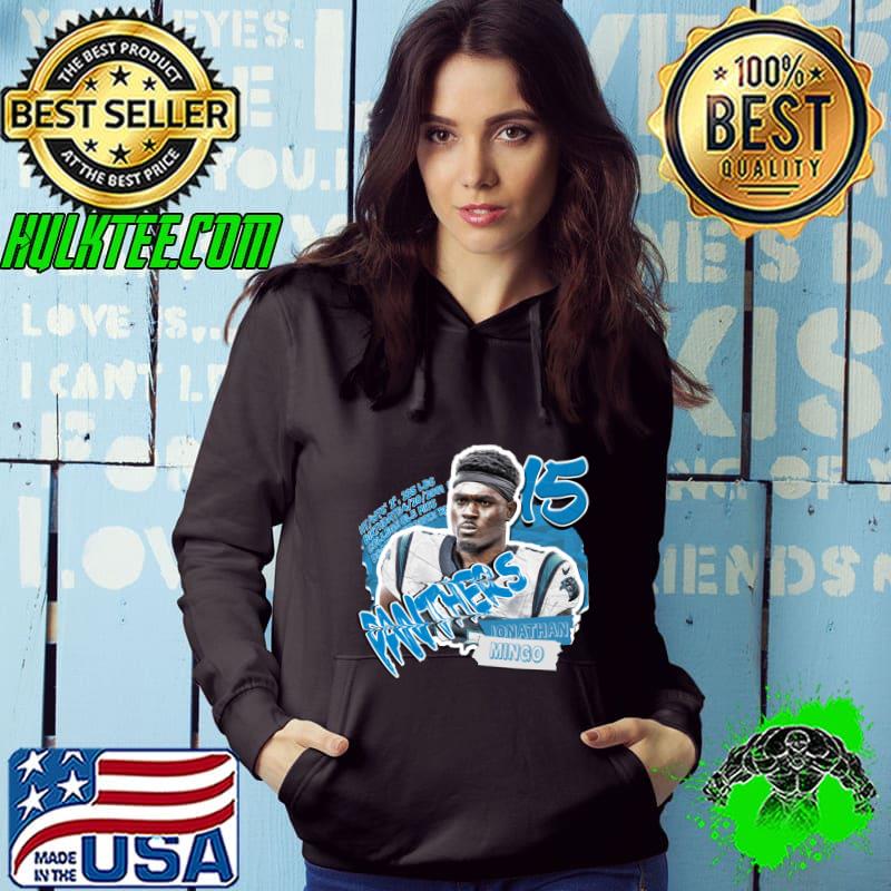 Jonathan Mingo American football wide receiver for the Carolina Panthers of the National Football League T-Shirt Hoodie Jonathan Mingo American football wide receiver for the Carolina Panthers of the National Football League T-Shirt Hoodie
