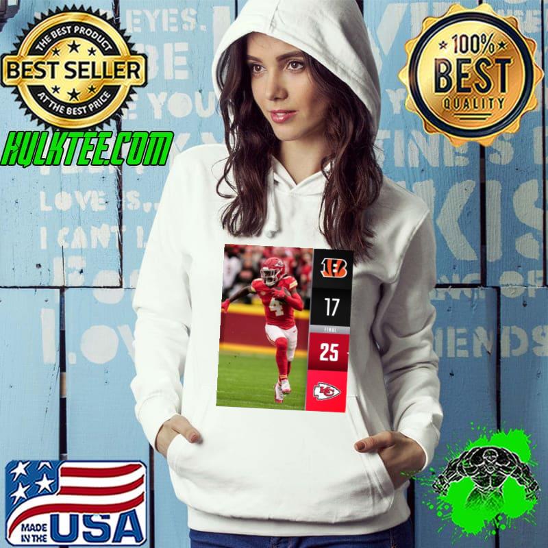 Kansas City Chiefs Win 25 17 Cincinnati Bengals NFL 2024 Season Final Score Shirt