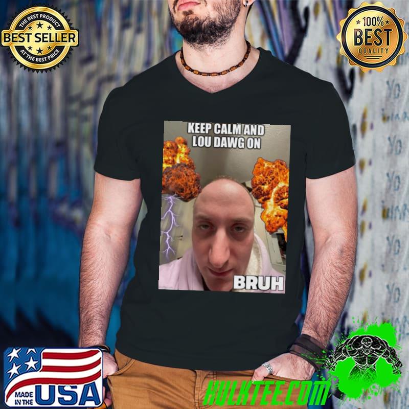 Keep calm and lou dawg on bruh s Guys V Neck Keep calm and lou dawg on bruh s Guys V Neck