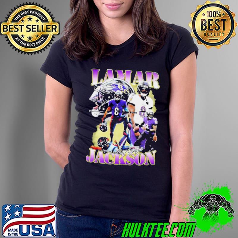 Lamar Jackson Baltimore Ravens Football Signature Vintage 2024 Shirt