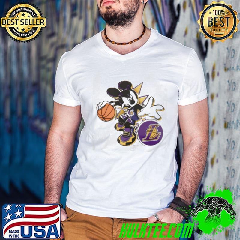 Los Angeles Lakers NBA Basketball Dabbing Mickey Disney Sports shirt