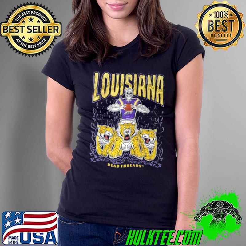 LSU Tigers Football Skeleton Dead Threads Shirt
