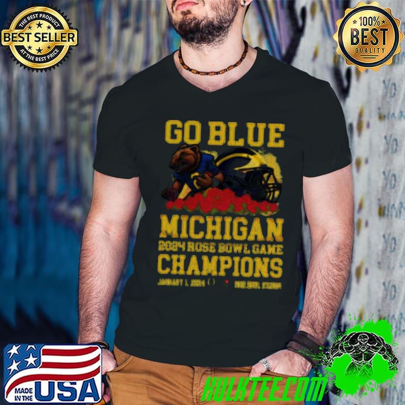 Michigan Wolverines Mascot Go Blue 2024 Rose Bowl Game Champions Rose Bowl Stadium Shirt Michigan Wolverines Mascot Go Blue 2024 Rose Bowl Game Champions Rose Bowl Stadium Shirt