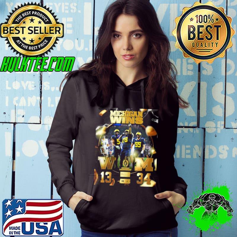 Michigan Wolverines Victory Washington Huskies 2023 National Champions Final Score Shirt